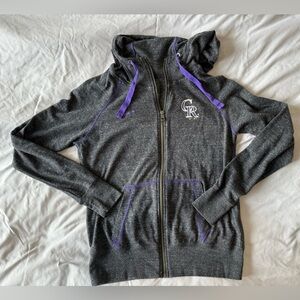 Nike Women's Charcoal and Violet Hoodie